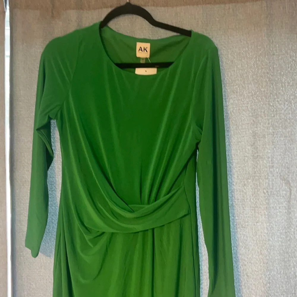 NWT ANN KLEIN GREEN DRESS ✅✅✅ - Picture 2 of 4